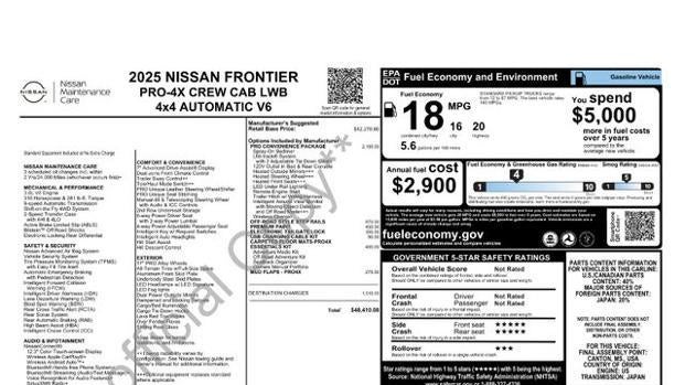2025 Nissan Frontier SV