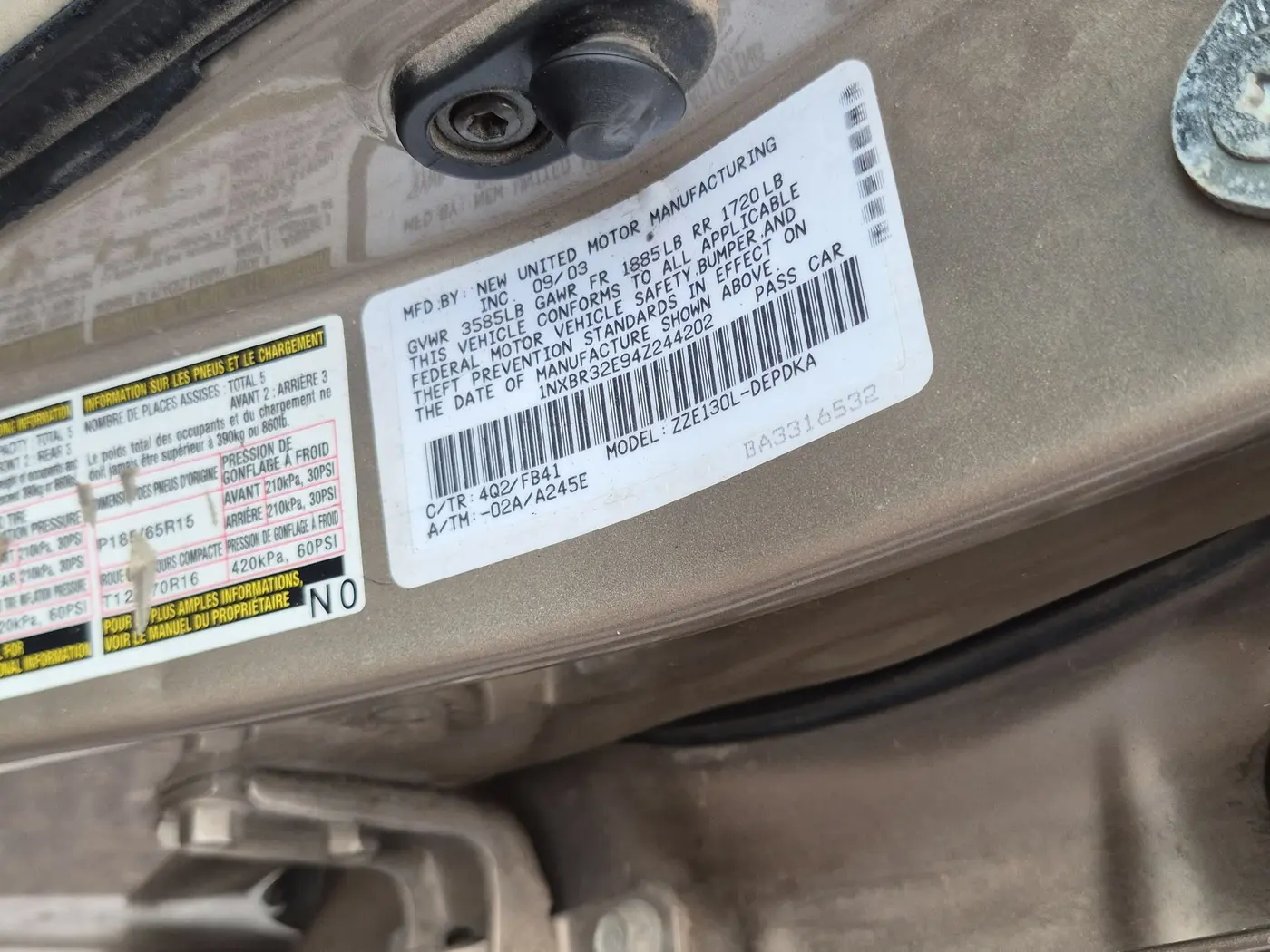 2004 Toyota Corolla - $7,993