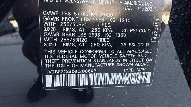 2025 Volkswagen Atlas Cross Sport SEL 4Motion