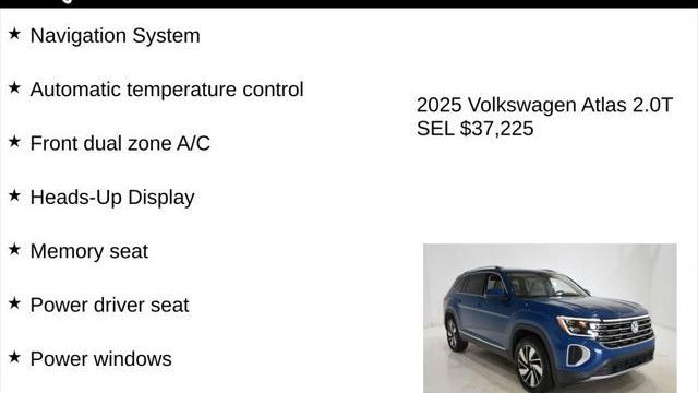 2025 Volkswagen Atlas SEL 4Motion