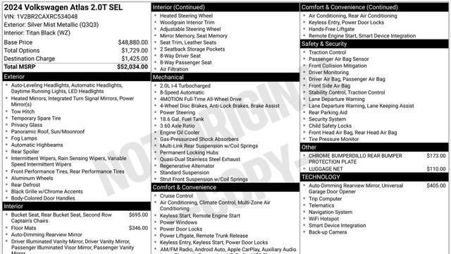 2024 Volkswagen Atlas SEL 4Motion