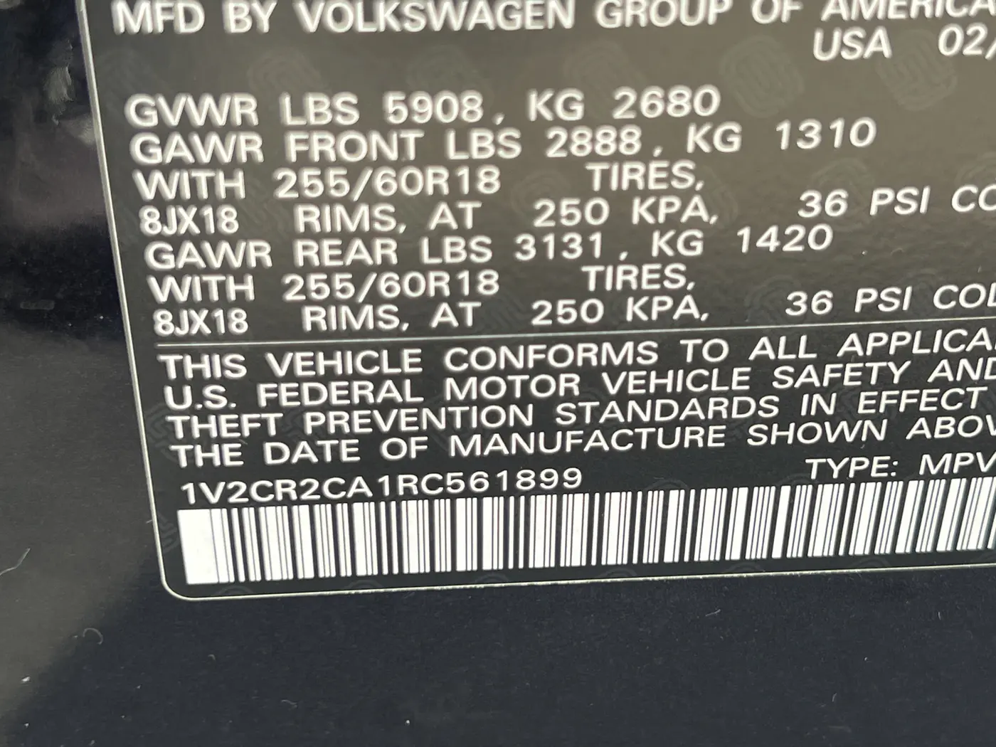 2024 Volkswagen Atlas - $32,370