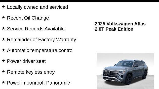 2025 Volkswagen Atlas Peak Edition 4Motion