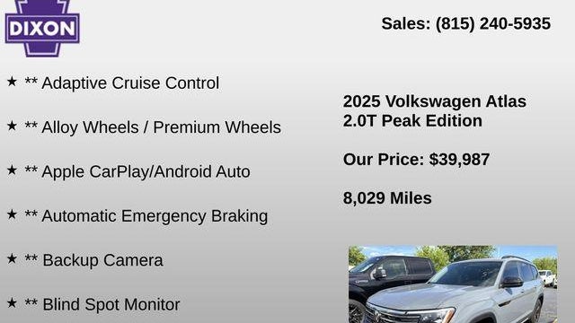 2025 Volkswagen Atlas Peak Edition 4Motion