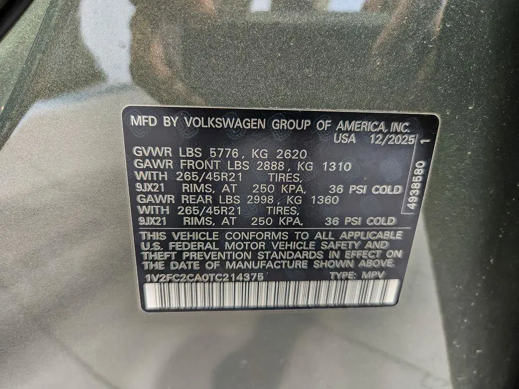 2026 Volkswagen Atlas - $50,969