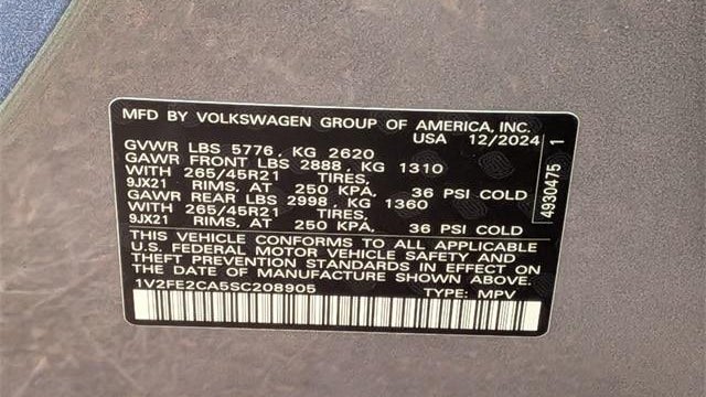 2025 Volkswagen Atlas Cross Sport SEL Premium R-Line 4Motion