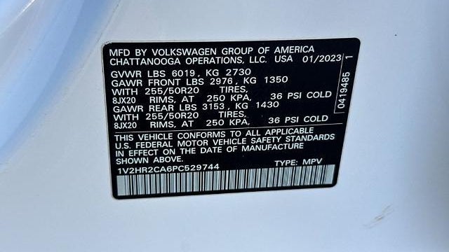 2023 Volkswagen Atlas V6 SE 4Motion
