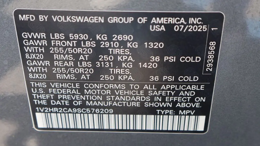 2025 Volkswagen Atlas SE 4Motion