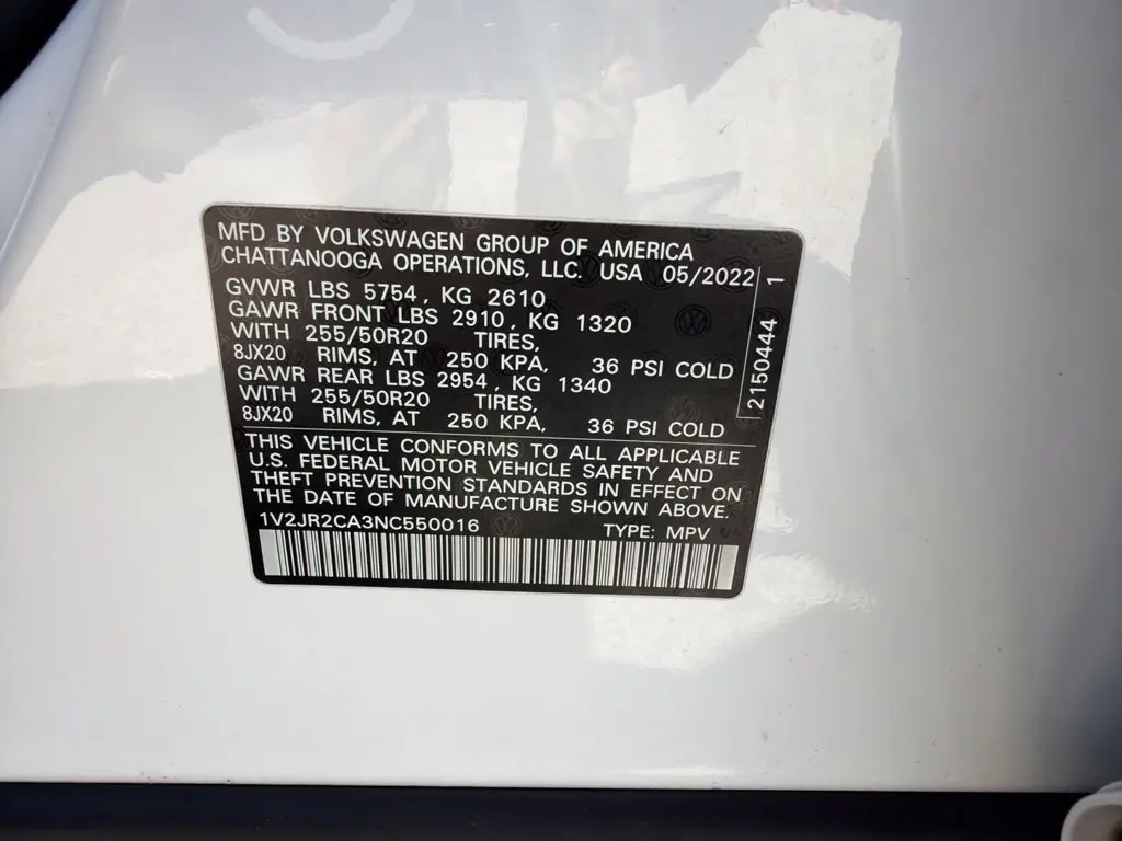 2022 Volkswagen Atlas - $19,449
