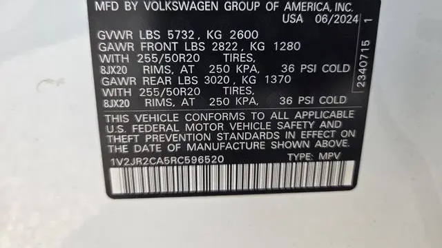 2024 Volkswagen Atlas SE
