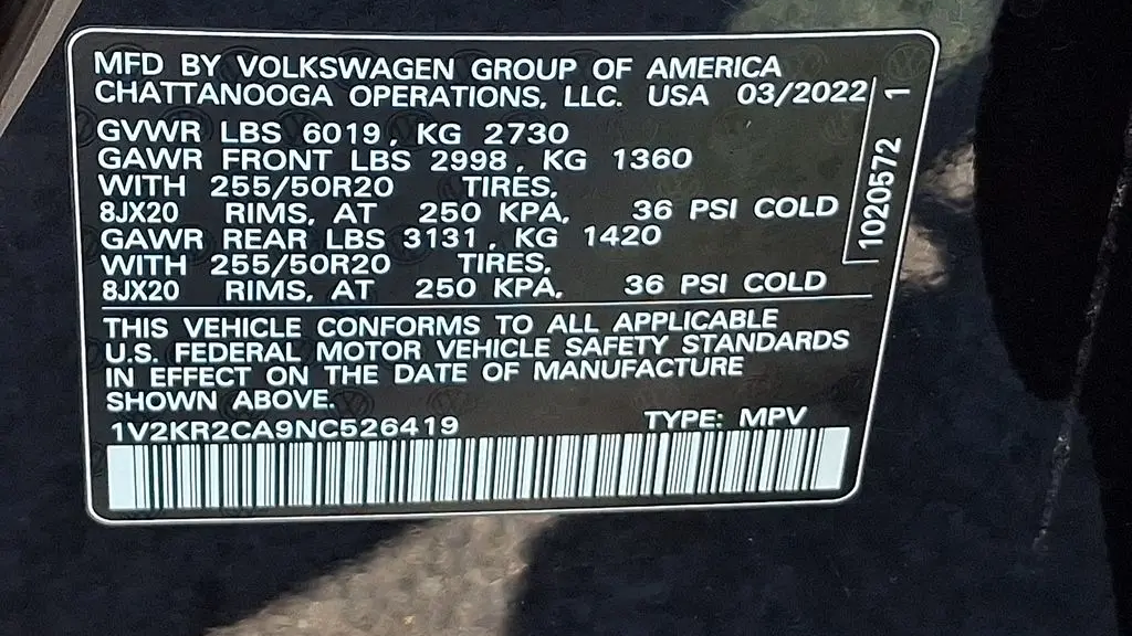 2022 Volkswagen Atlas V6 SE 4Motion