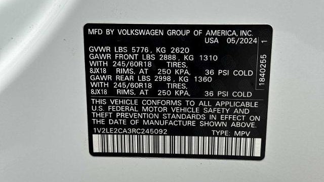 2024 Volkswagen Atlas Cross Sport SE 4Motion