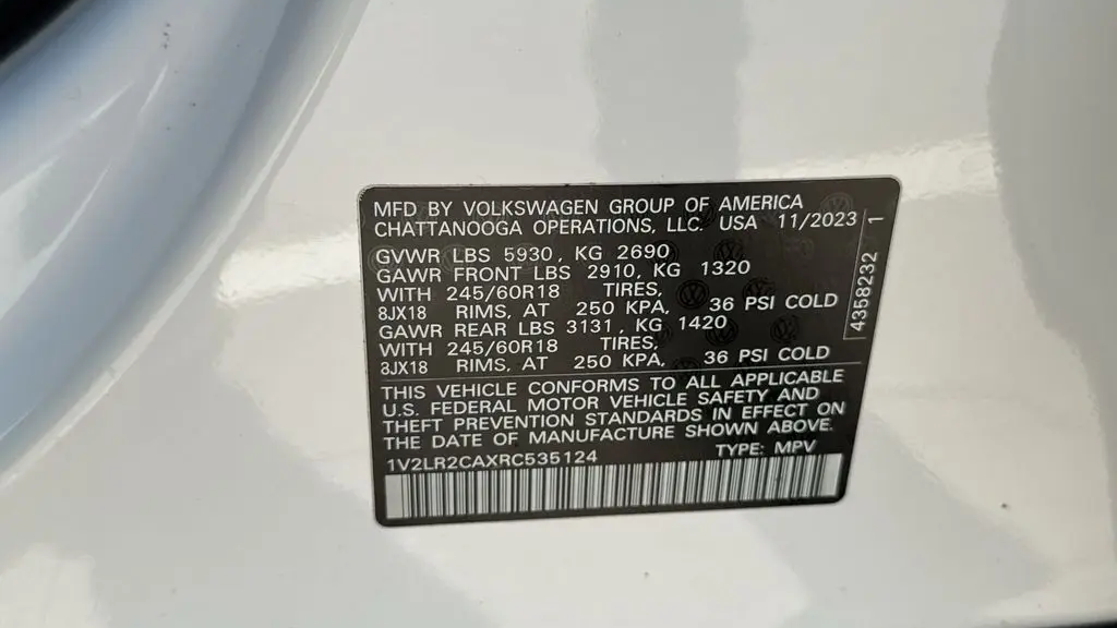 2024 Volkswagen Atlas SE 4Motion