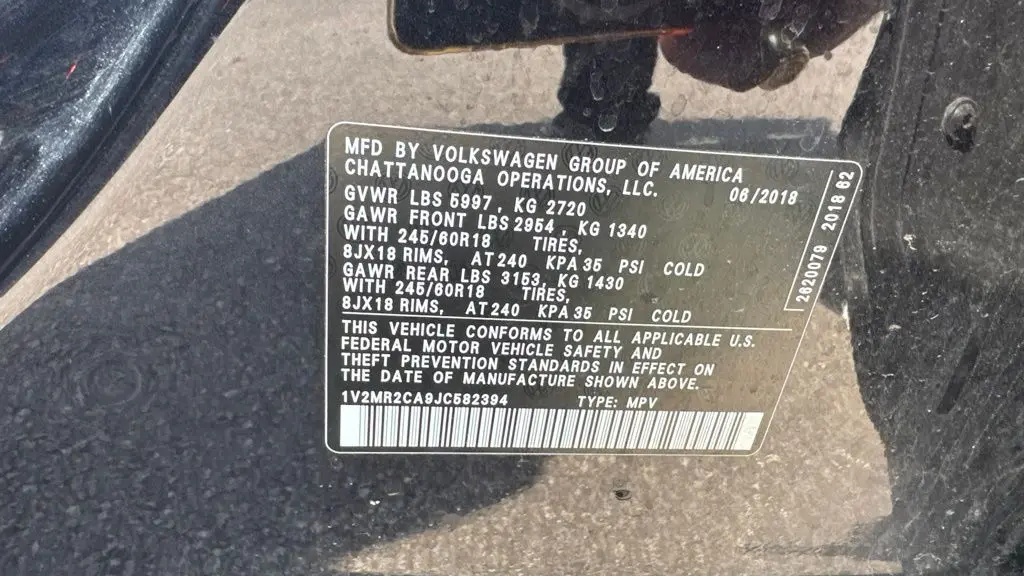 2018 Volkswagen Atlas V6 SEL 4Motion