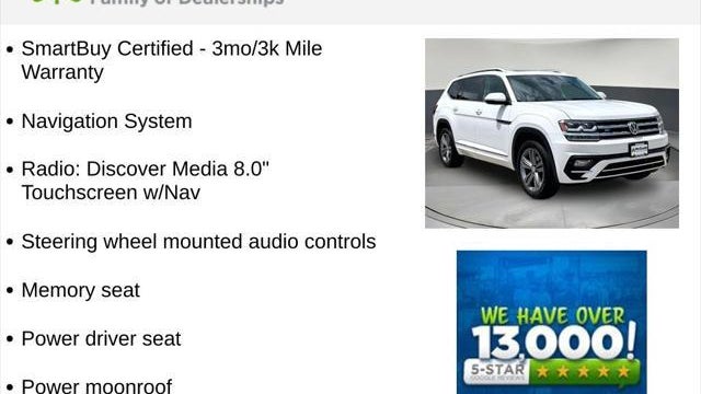 2019 Volkswagen Atlas V6 SEL R-Line 4Motion