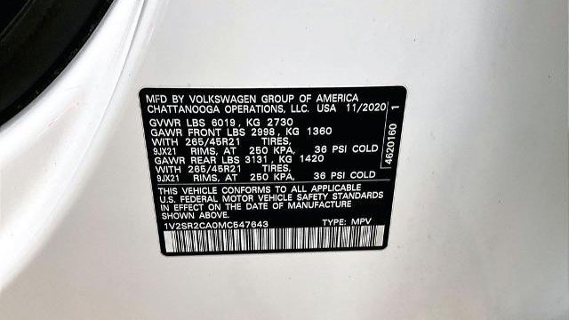 2021 Volkswagen Atlas V6 SEL R-Line 4Motion