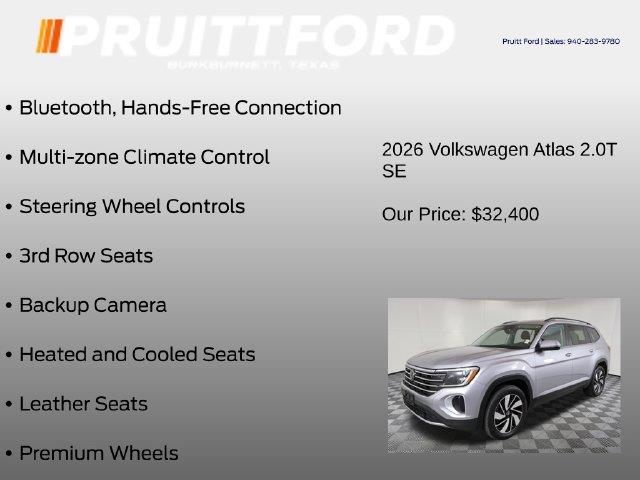 2026 Volkswagen Atlas - $32,400