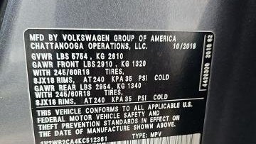 2019 Volkswagen Atlas V6 SE