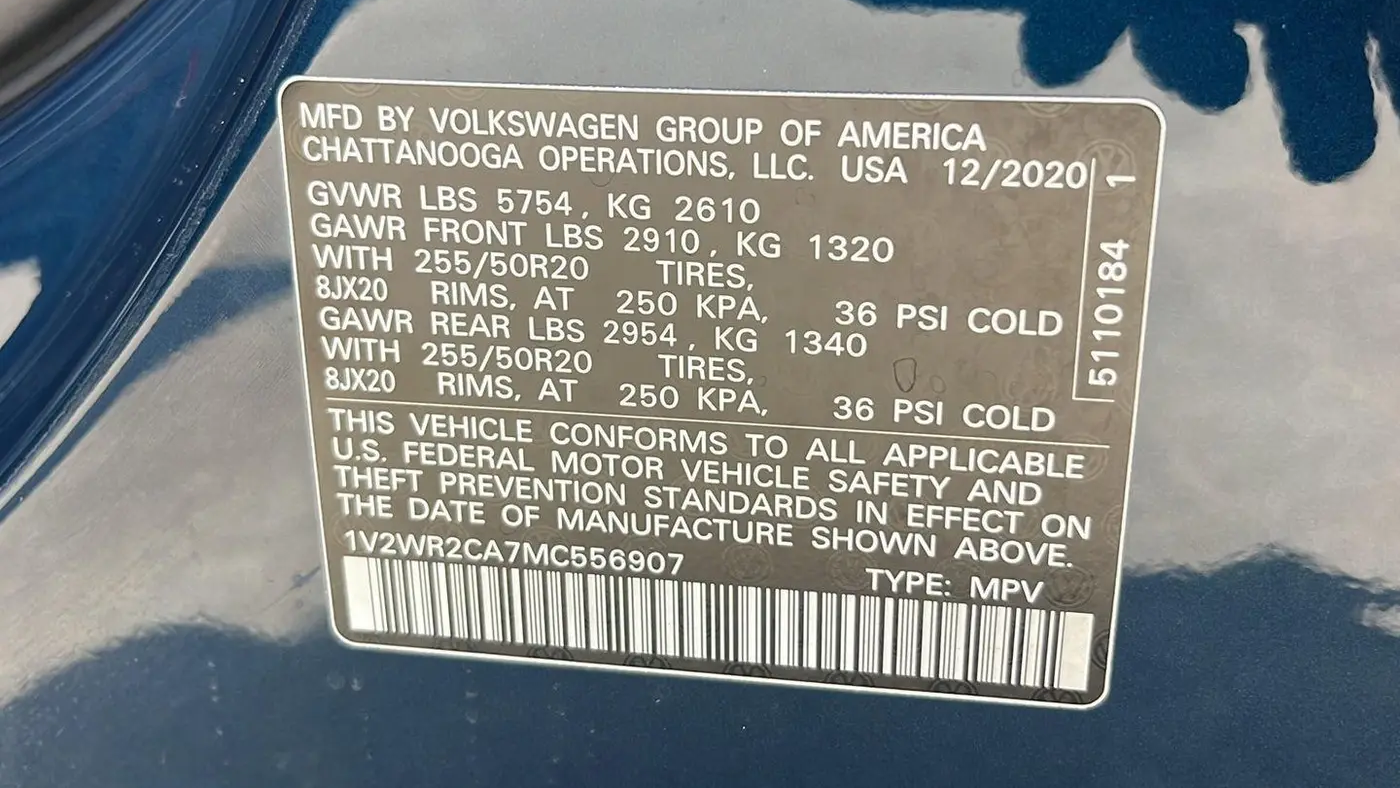 2021 Volkswagen Atlas V6 SE