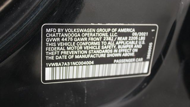 2022 Volkswagen Passat Limited Edition
