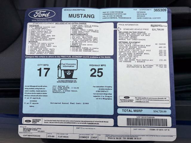 2007 Ford Mustang - $22,987