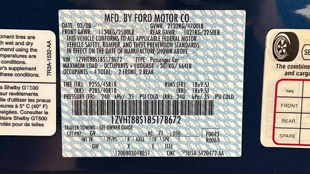 2008 Ford Shelby GT500 Base