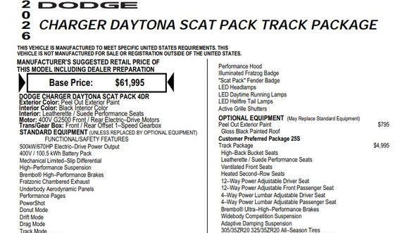 2026 Dodge Charger Daytona Scat Pack