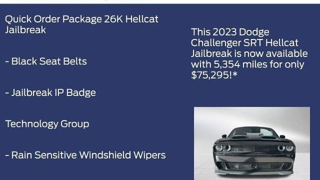 2023 Dodge Challenger SRT Hellcat Jailbreak