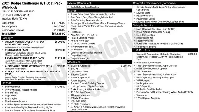 2021 Dodge Challenger R/T Scat Pack