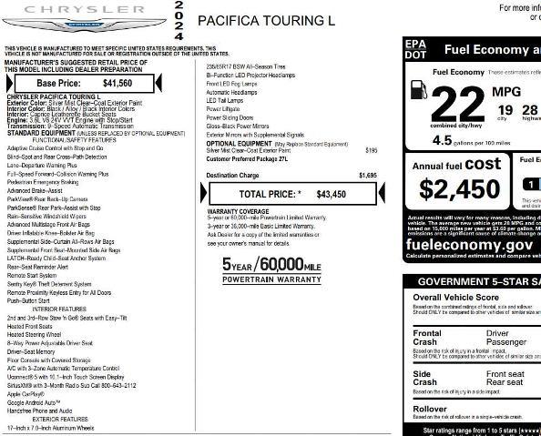 2024 Chrysler Pacifica - $26,414