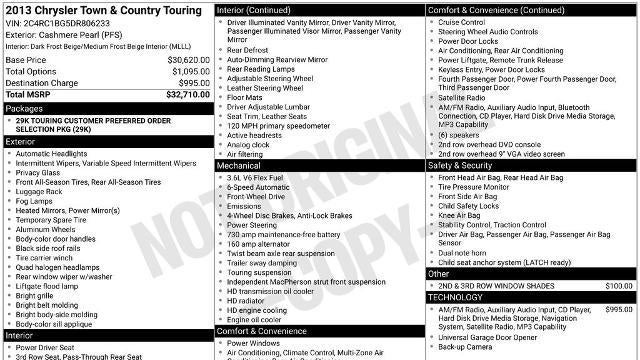 2013 Chrysler Town and Country Touring