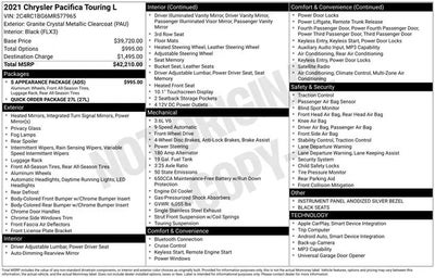 Photo of a 2021 Chrysler Pacifica Touring L 4DR Mini-Van for sale