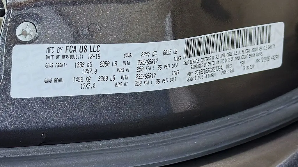 2019 Chrysler Pacifica Touring L 35th Anniversary