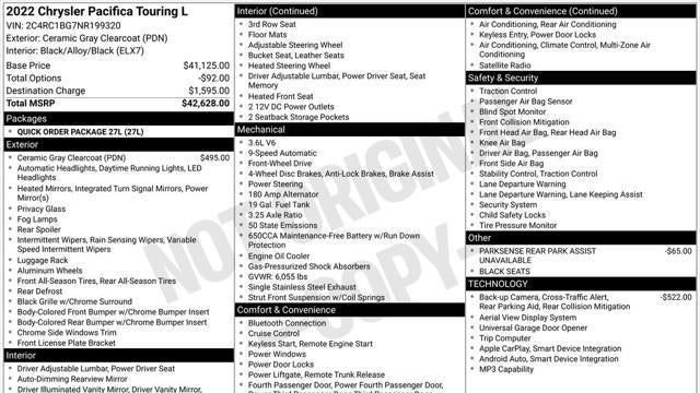Preowned 2022 Chrysler Pacifica Touring L for Sale