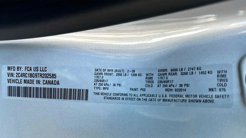 2026 Chrysler Pacifica Select