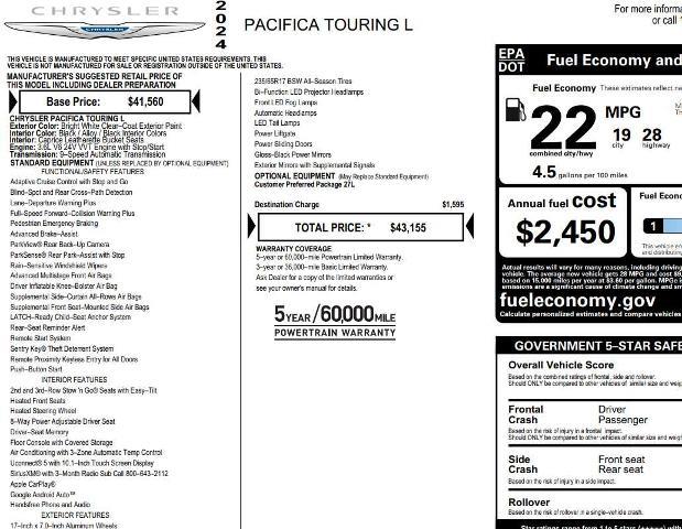 2024 Chrysler Pacifica - $26,415