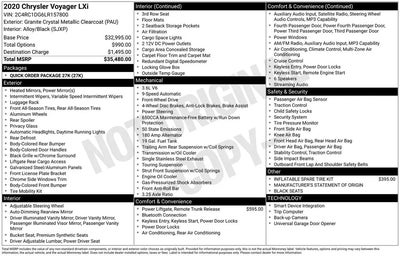 Photo of a 2020 Chrysler Voyager LXI 4DR Mini-Van for sale