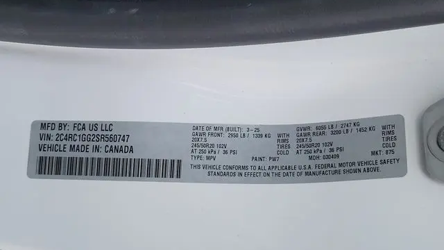 2025 Chrysler Pacifica Limited