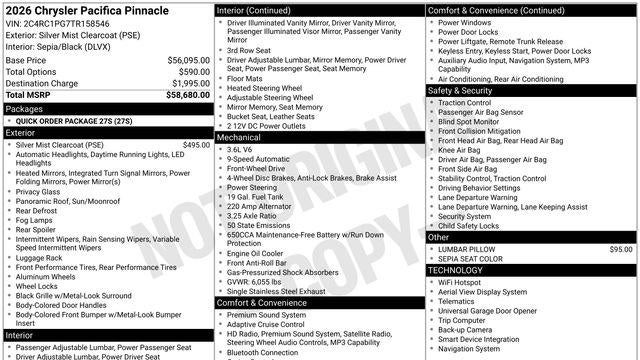 2026 Chrysler Pacifica Pinnacle