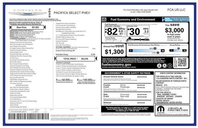 2025 Chrysler Pacifica - $33,982