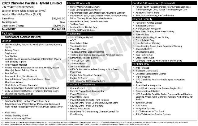 2023 Chrysler Pacifica Plug-In Hybrid Limited — photo 1 of 12