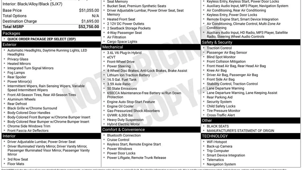 2024 Chrysler Pacifica Plug-In Hybrid Road Tripper