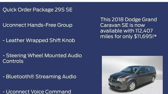2018 Dodge Grand Caravan SE
