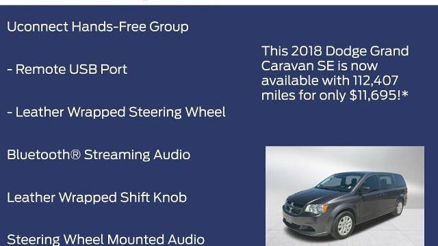 2018 Dodge Grand Caravan SE