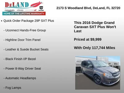 2016 Dodge Grand Caravan SXT 4DR Mini-Van