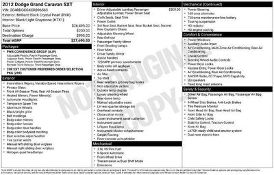 Photo of a 2012 Dodge Grand Caravan SXT 4DR Mini-Van for sale