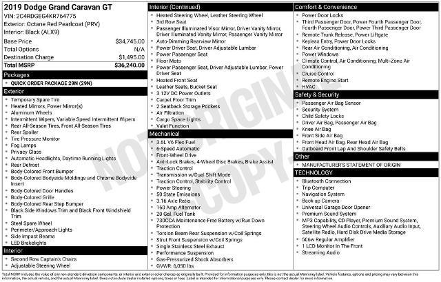 2019 Dodge Grand Caravan GT — photo 1 of 12