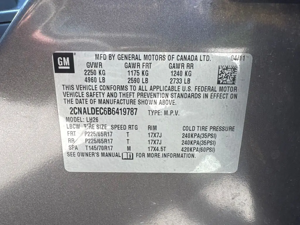 2011 Chevrolet Equinox - $4,999