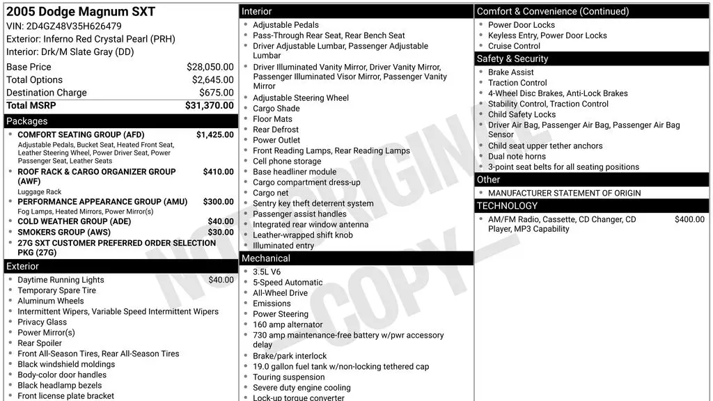 2005 Dodge Magnum SXT