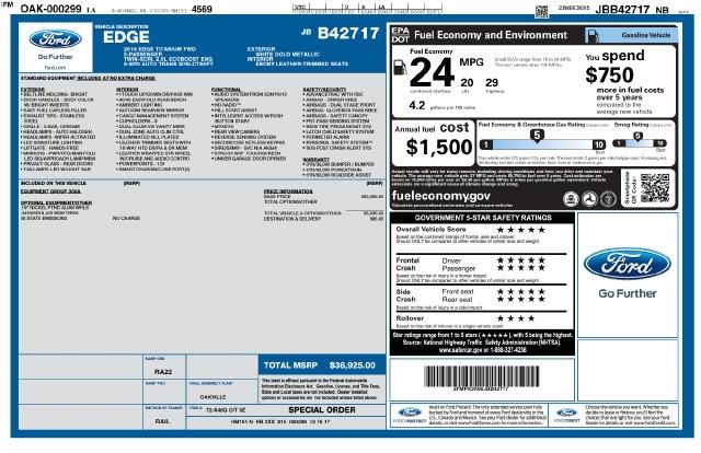 2018 Ford Edge - $16,967